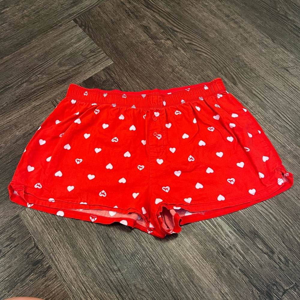 Victoria’s Secret PINK Red Little Heart PJ Shorts size Small